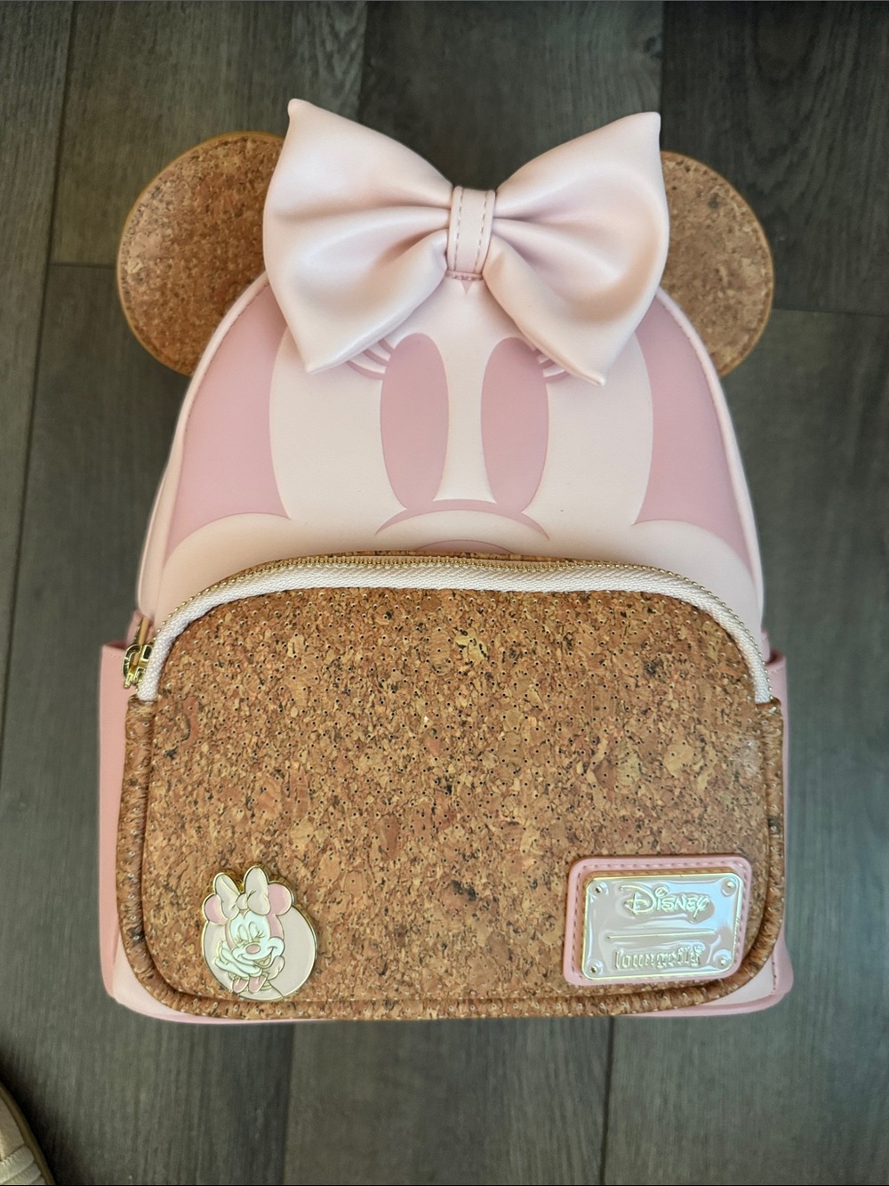 Disney Minnie Mouse Pink Cork Kids Mini Backpack  Loungefly
